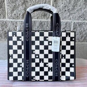 Coach Checkered Black and White women's Briefcase